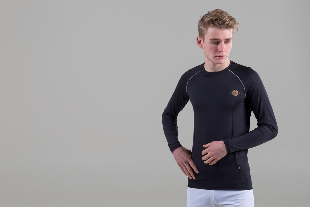 [00263] Relax Paljari in fibra a onde bio-infrarot - Maglia manica lunga Unisex; Colore: nero