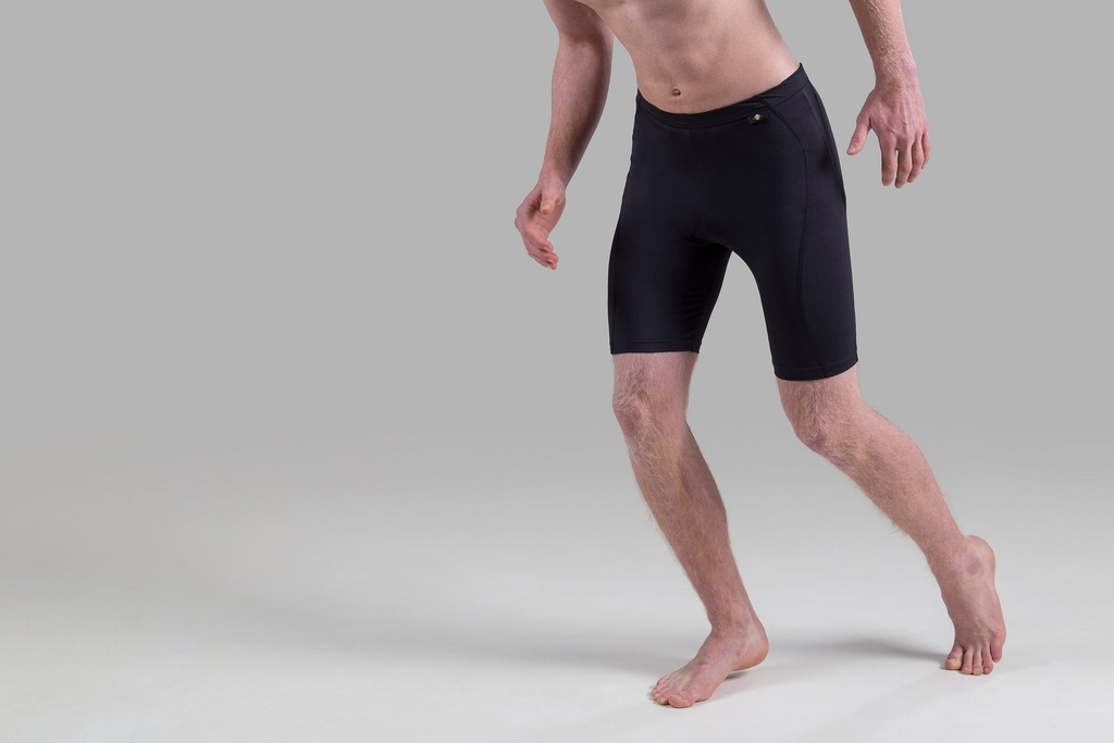 [00636] Paljari De Luxe Laufmode Unisex mit Bio-Infrarot Faser - Laufhose kurz; Farbe: schwarz [00636]