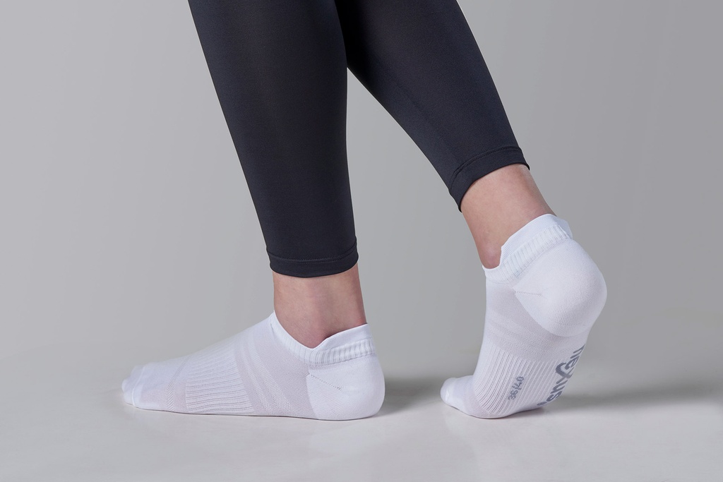[01302] Calze corte sneaker con fibra a onde bio infrarosse, Unisex; Colore: bianco