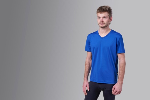 Offerta: T-Shirt Paljari in fibra a onde bio-infrarosse, UNISEX; Colore: blu reale scollatura a V [00460 KB]